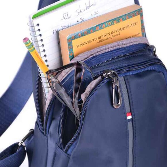 Belt Bag - Men's / Unisex - Sling Bag -Crossbody - Nylon- Blue- NWT - Picture 4 of 6